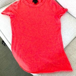 J.Crew XS Coral Cashmere T-Shirt